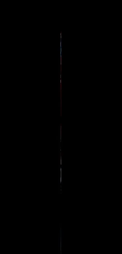 Elegant black wallpaper with a centered vertical line for a sleek mobile look.
