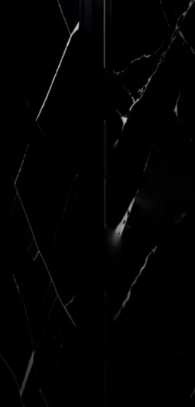 Elegant black marble wallpaper with sleek lines and a sophisticated design for phones.