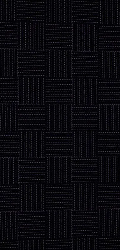 Elegant black woven pattern mobile wallpaper design.