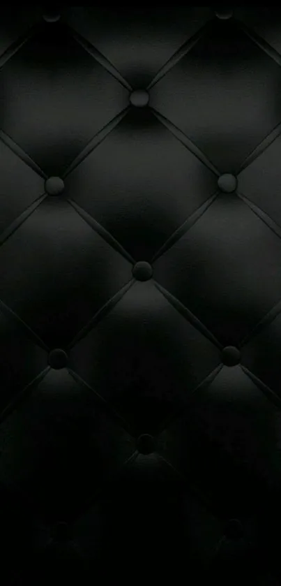 Elegant black quilted wallpaper for mobile devices.