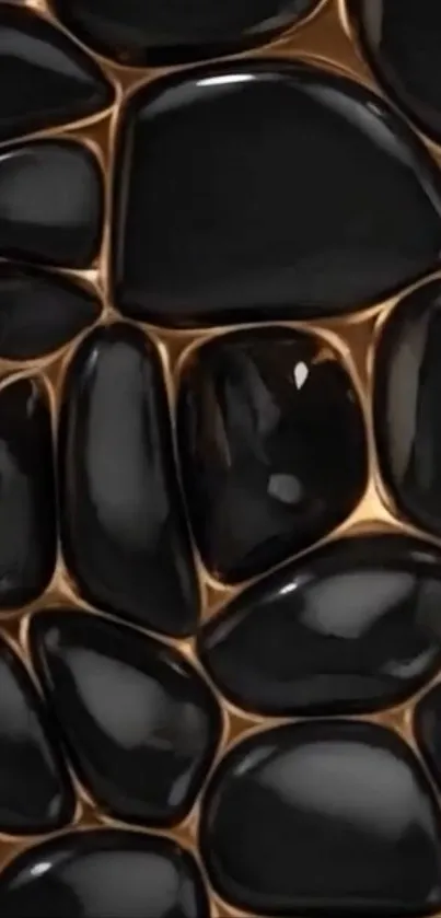 Elegant black stone textured wallpaper design.