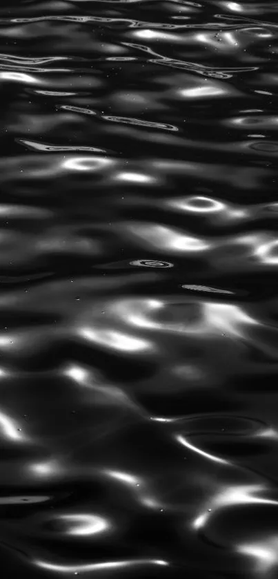 Elegant black water wave pattern wallpaper.