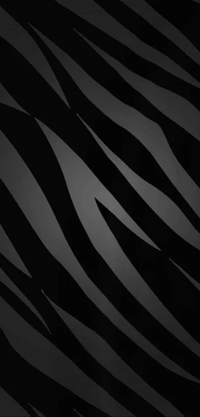 Elegant black zebra striped wallpaper design.