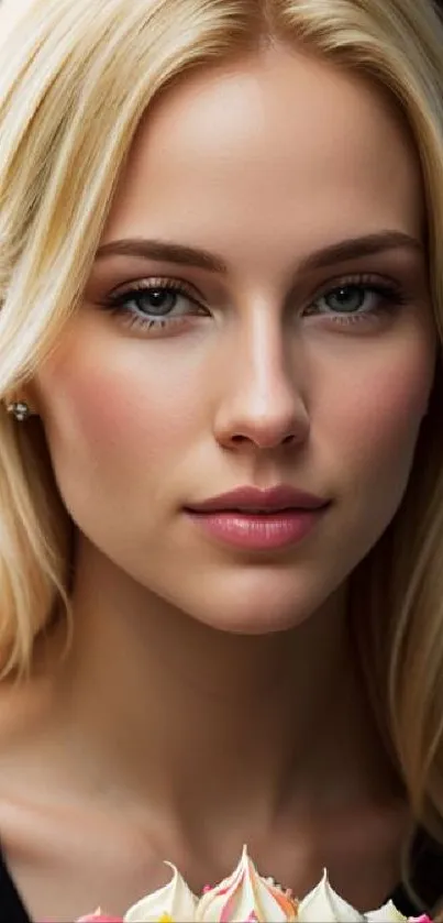 Elegant blonde portrait with flawless style.