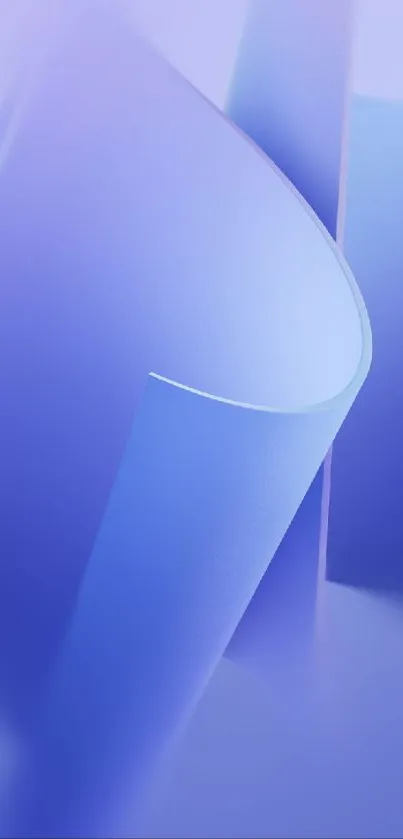 Elegant abstract mobile wallpaper with blue curves and gradient.