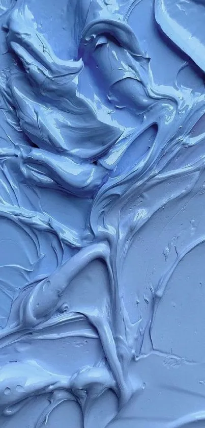 Abstract blue texture in swirling strokes for phone wallpaper.