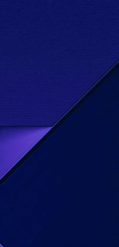 Elegant indigo abstract phone wallpaper with geometric shapes.