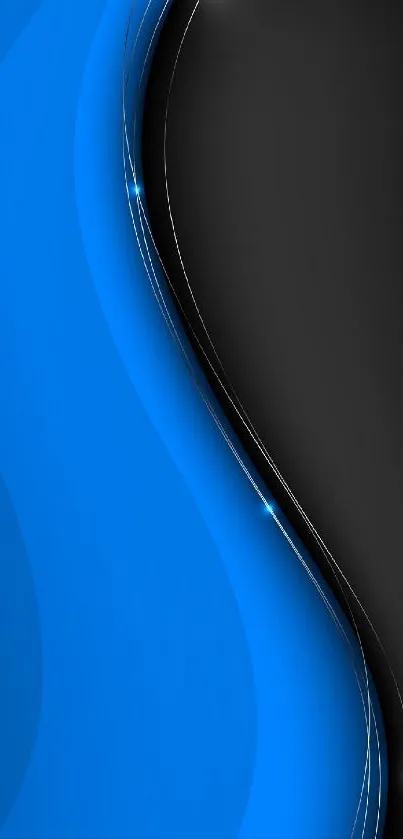 Sleek blue and black abstract mobile wallpaper.