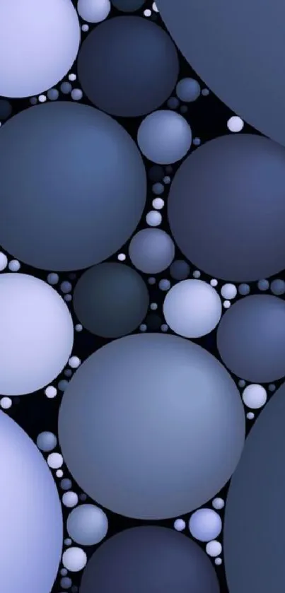 Elegant blue circles wallpaper with a modern abstract design.