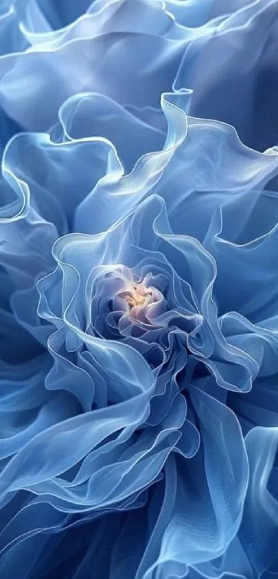 Elegant abstract blue flower art design.