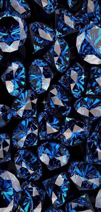 Blue gemstones create an elegant, luxurious mobile wallpaper.