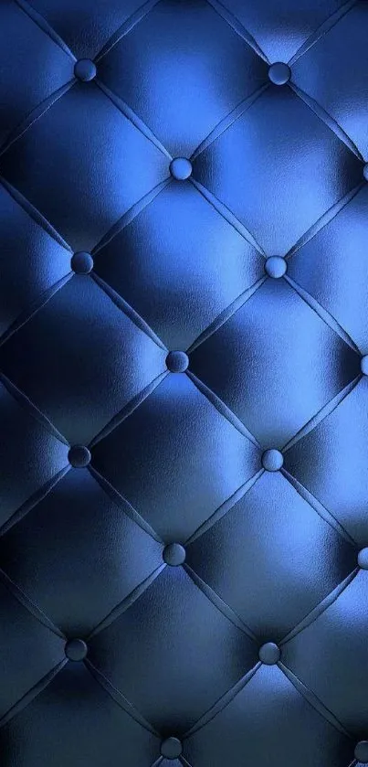 Elegant blue leather patterned wallpaper for mobile.