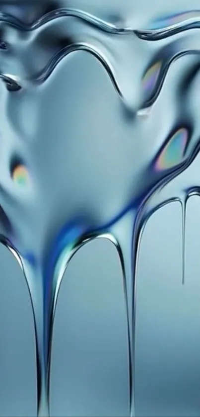 Elegant blue liquid abstract wallpaper for phone.