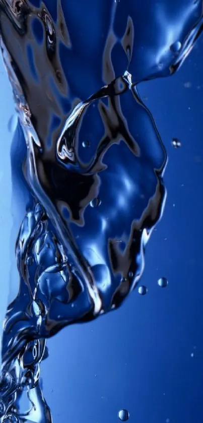 Abstract blue liquid art wallpaper with fluid motion.