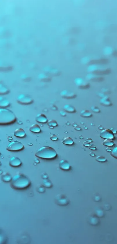 Blue water droplets create a serene and elegant mobile wallpaper.