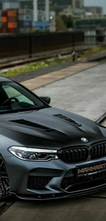 Sleek BMW car in an urban setting