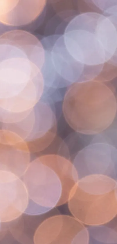 Bokeh light wallpaper with lavender gray and warm tones creating an elegant look.