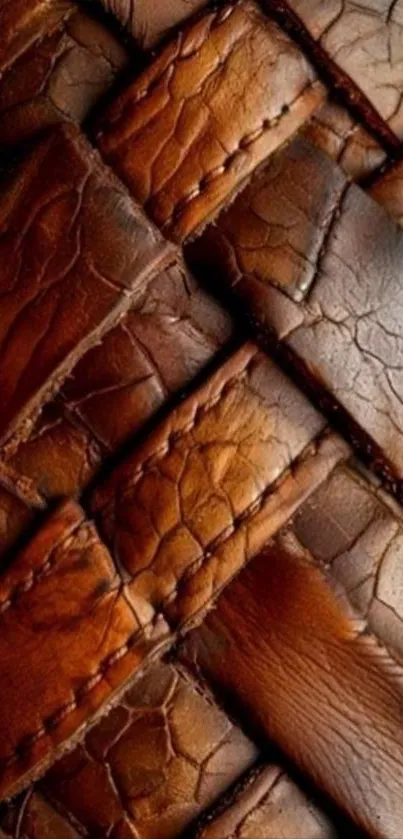 Braided leather texture mobile wallpaper.