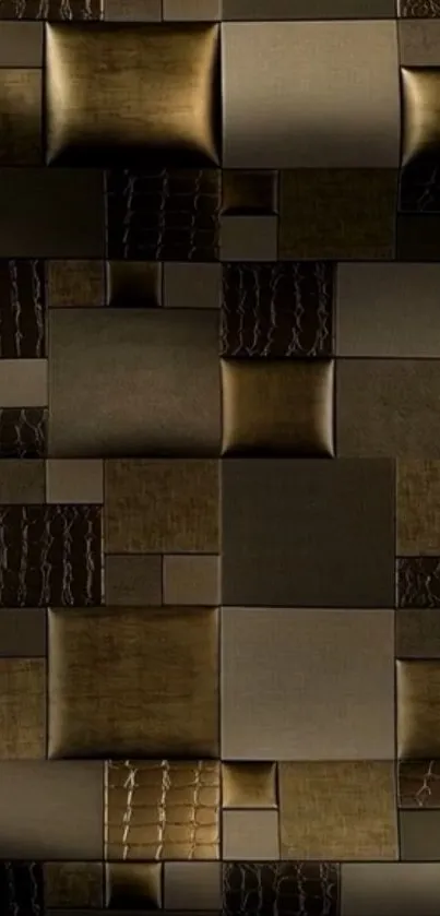 Elegant brown geometric pattern wallpaper.