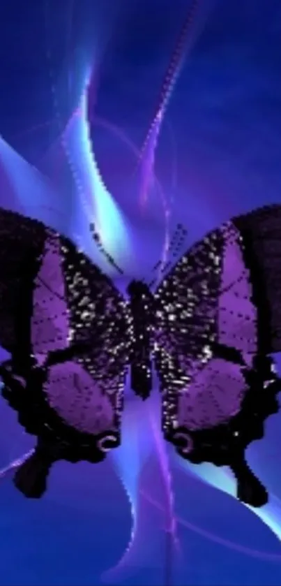Elegant purple butterfly digital wallpaper