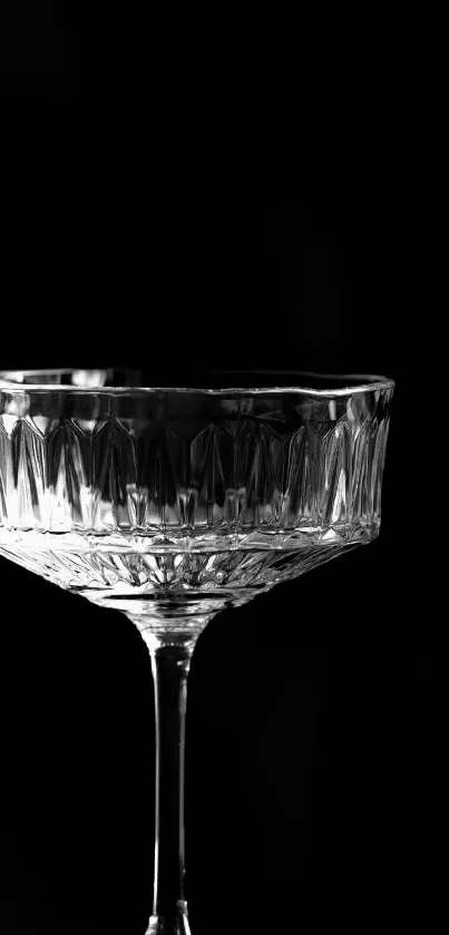 Elegant crystal glass with black background wallpaper.