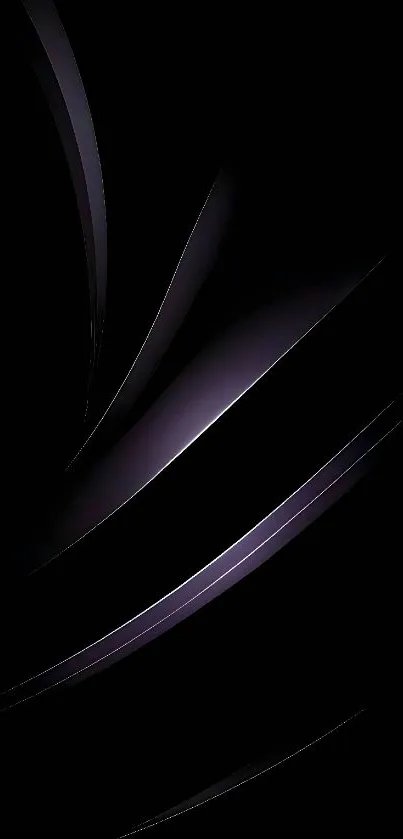 Elegant dark wallpaper with purple lines on a black background for mobile.