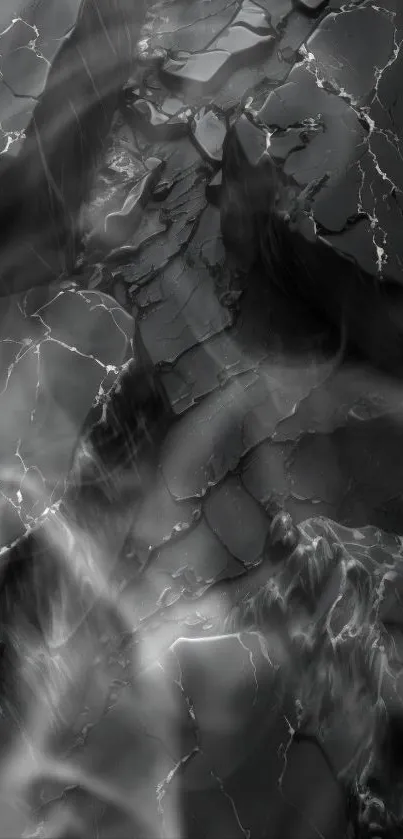 Dark marble design mobile wallpaper with elegant patterns.
