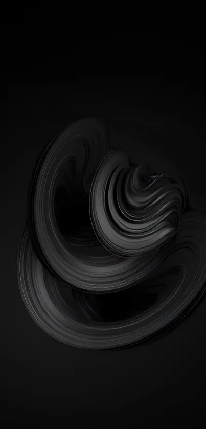 Elegant abstract dark swirl wallpaper design for mobile phones.