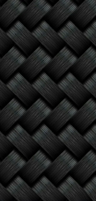 Elegant dark woven texture mobile wallpaper.