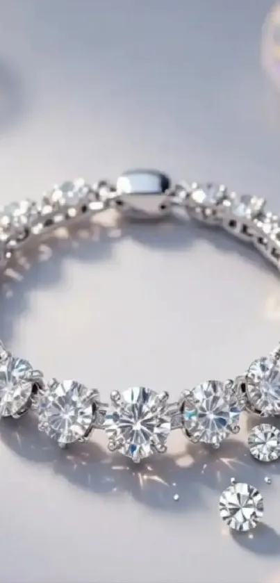 A sparkling diamond bracelet with elegant design.