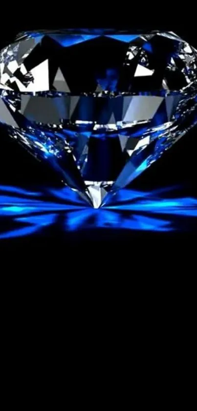 A shiny diamond on a black background, perfect for mobile wallpaper.