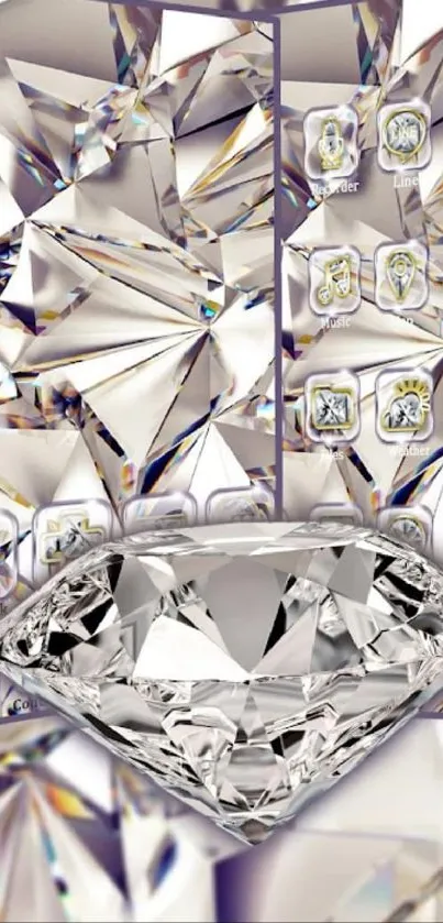 Diamond pattern mobile wallpaper with a luxury design.