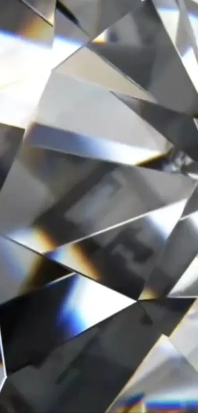 Elegant diamond reflection wallpaper for mobile devices.