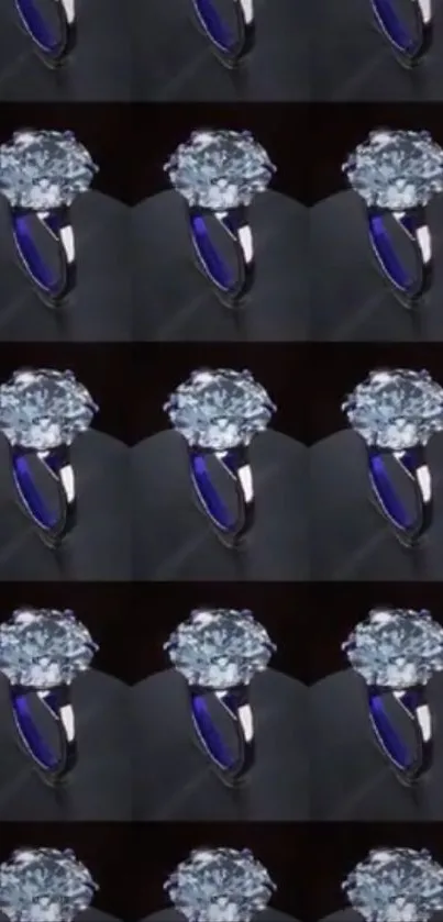 Elegant diamond rings on a black background.