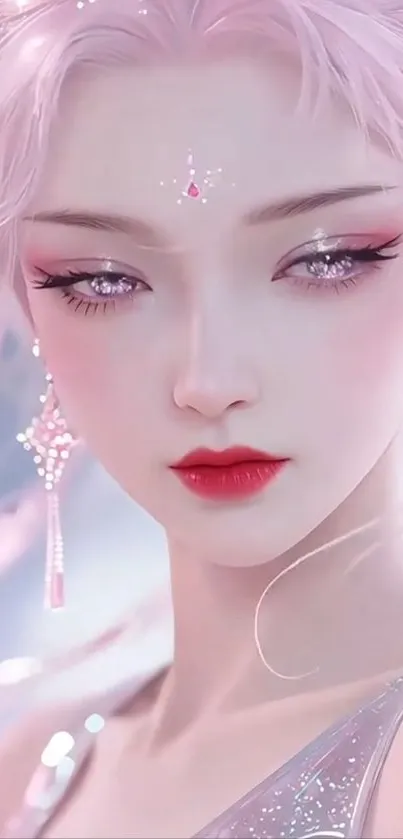 Elegant fantasy art of a mesmerizing character.