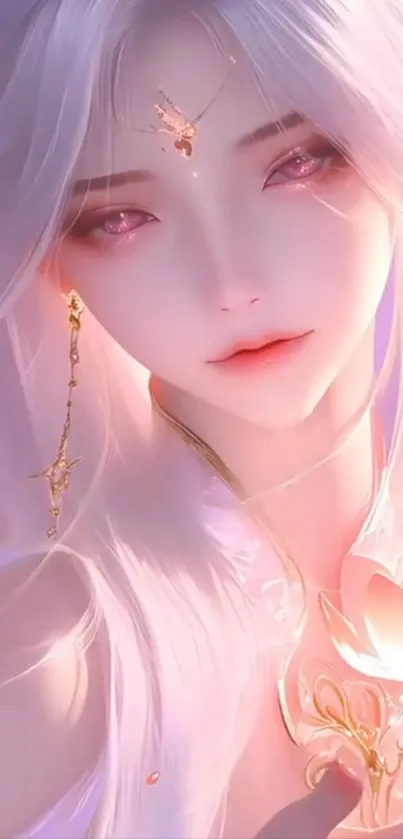 Fantasy art wallpaper with ethereal beauty.