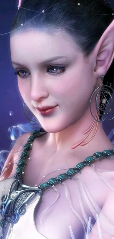 Enchanting mystical elf with ethereal details.