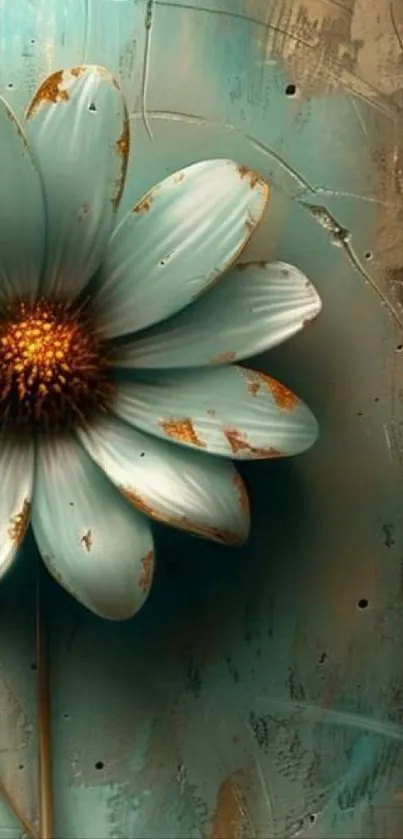 Elegant daisy with textured background.