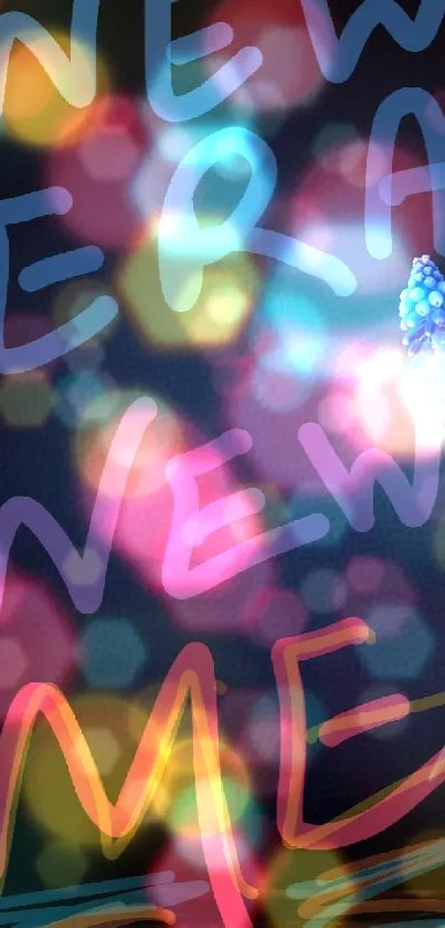 Floral arrangement in vase with 'New Era, New Me' text.