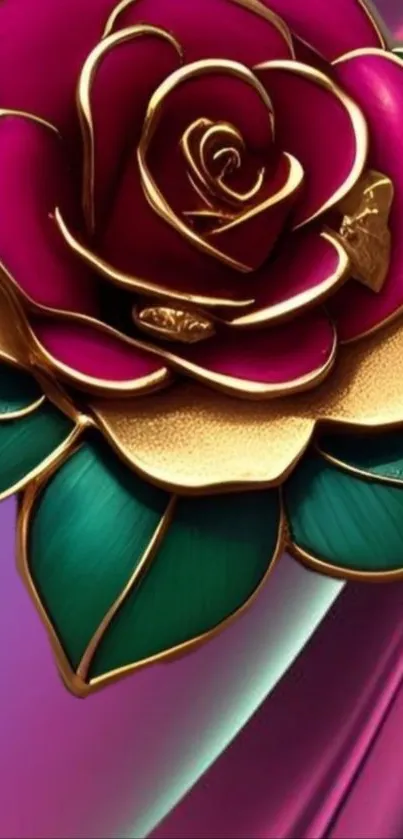 Elegant floral phone wallpaper with rose.