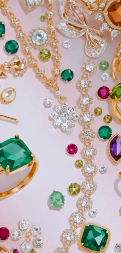 Colorful gemstone jewelry showcasing rings and gems.