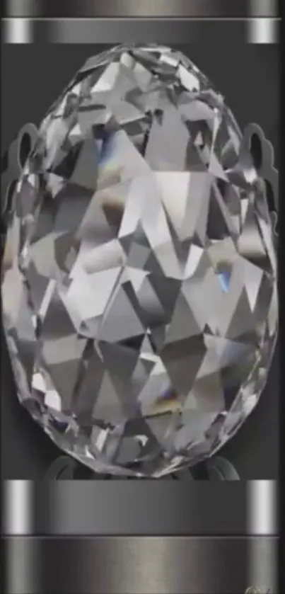 Elegant gemstone with a metallic background.