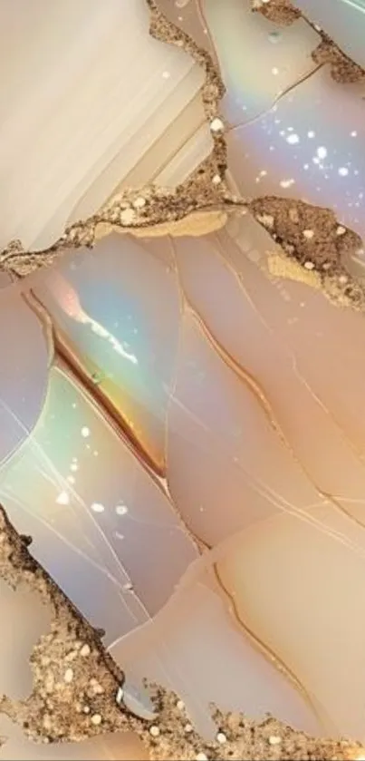 Elegant geode art wallpaper with shimmering stones.