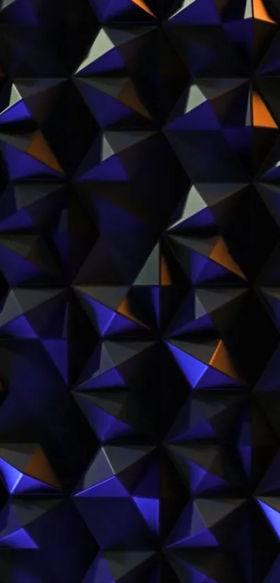 Geometric dark abstract wallpaper with elegant design and dark blue tones.