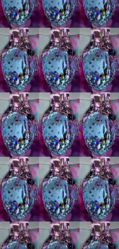 Vibrant abstract wallpaper with colorful glass pattern.
