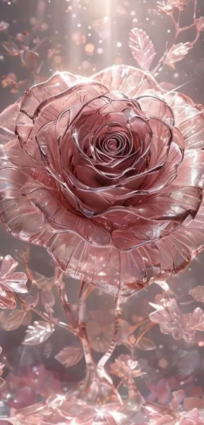 Stylish glass rose with elegant details.
