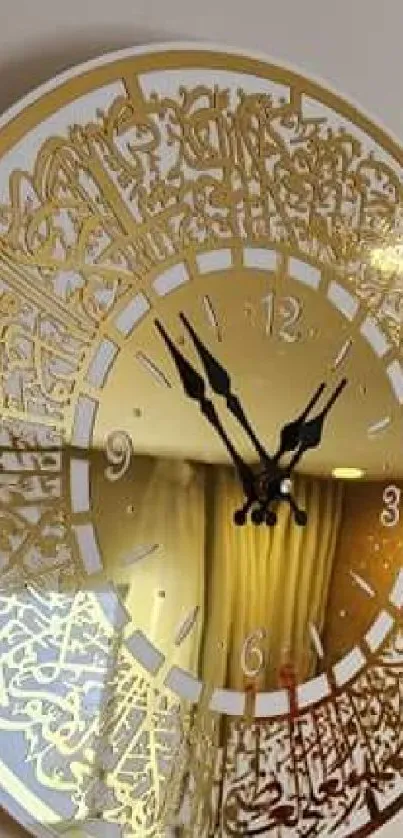 Elegant gold clock with intricate design