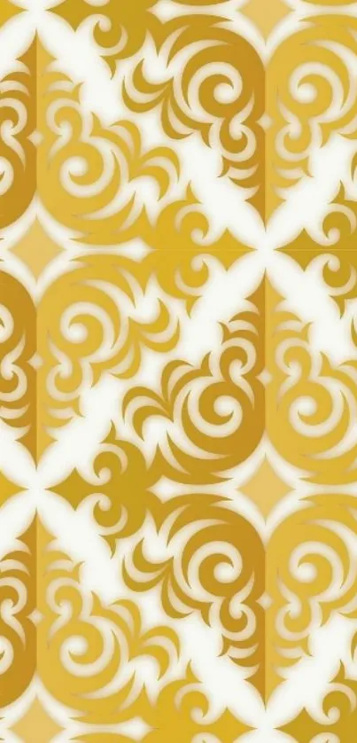 Elegant gold ornate pattern mobile wallpaper.