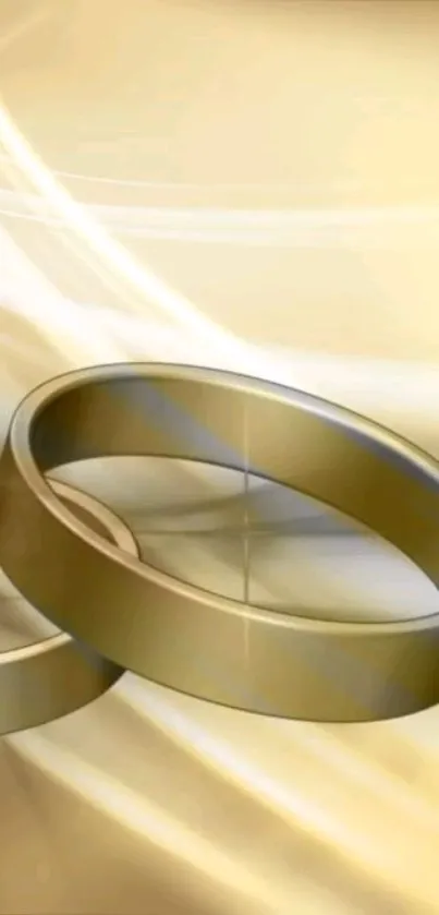 Elegant gold rings with swirl design wallpaper.