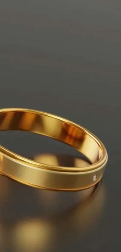 Close-up of elegant gold wedding rings on display.